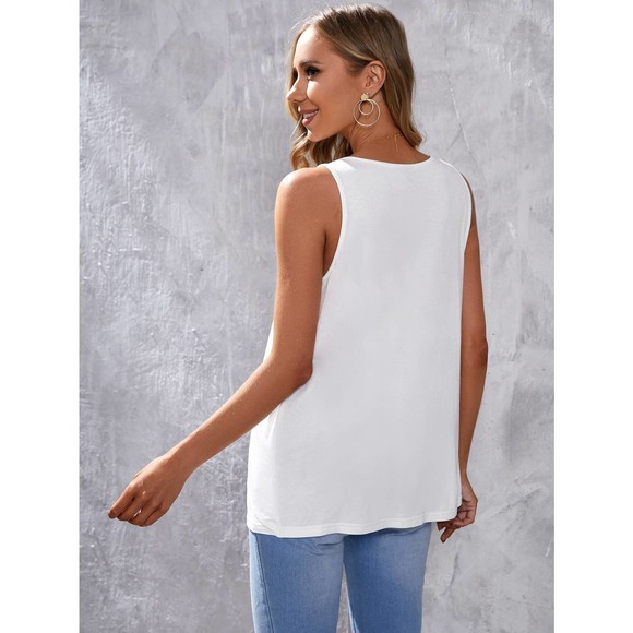 Maternity Lift Up Nursing Tank Top - Picture 2 of 11